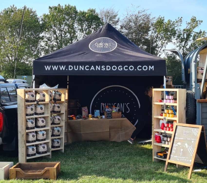 Custom printed back wall gazebo