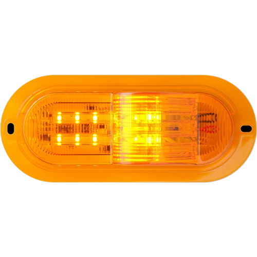 Led Turn 6" Amber W/ Weather | STL75AMFB (OPT)