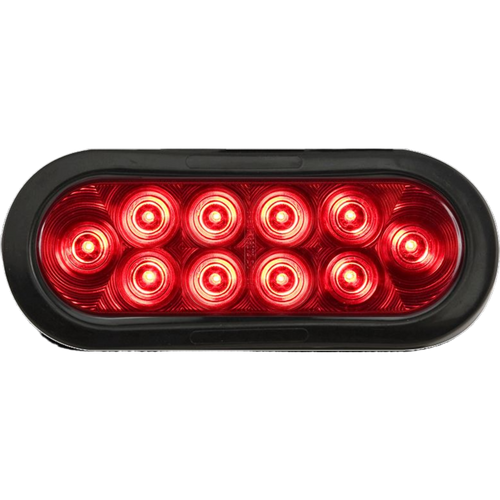 LED Tail Light 6" Red 10 Diode w/Grommet | STL72RKB (OPT)