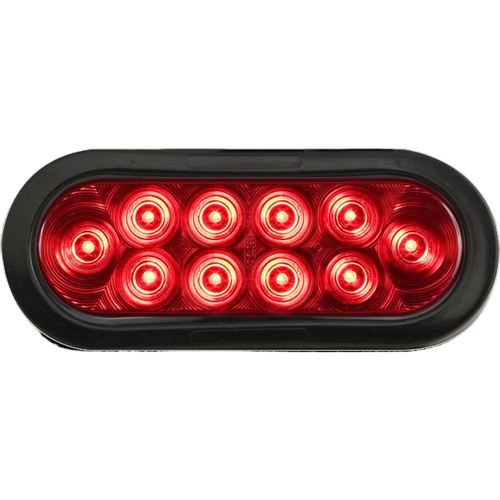 LED Tail Light 6" Red 10 Diode w/Grommet | STL72RKB (OPT)