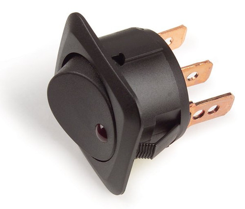 Rocker Switch W/LED 25AMP 3 Blade Red | 82-2130 (GRO)