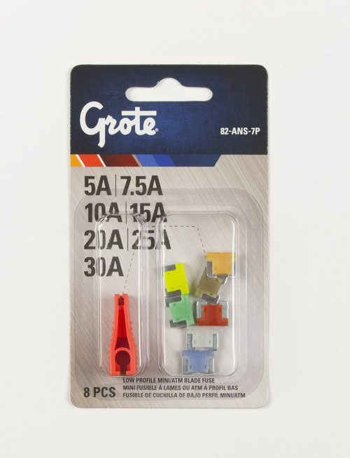 Low Profile Mini Fuse Assortment W/Puller 8PK | 82-ANS-7P (GRO)