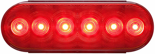 6" Led Tail Recess Red | STL12RB (OPT)