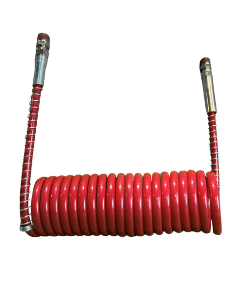 Coiled Air line Red Brass Handle | NT21015R (RW)