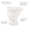 Dometic™ Complete 410 Tall Gravity Flush Toilet - Porcelain - Foot Flush - Bone
