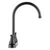 Dura Faucet DF-PK330HLH-MB J-Spout RV Kitchen Sink Faucet - Matte Black