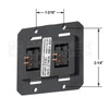 Kaper II L12-0301 2-Gang On/Off Rocker Switch Assembly - Inside Back Dimensions