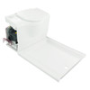 NomadicArk NA-TB-R RV Bench Toilet - Electric Flush - RH Cassette w/ 4227RP Shower Pan - Right Drain