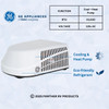 GE® GRHS15XAHW Deluxe Plus R32 RV Air Conditioner w/ Heat Pump 15k / 20A - White w/ Non-Ducted ADB, Control Box, & White T-Stat Kit