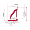 Fiamma® 98655-310 F45S/F35Pro Awning Roof Rack Crossbar Adapter Bracket