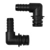 Flojet 20381009  Quick Connect Adapter Quad w/O-Ring x 1/2" Barb 90° Elbow - 2Pk