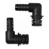 Flojet 20381009  Quick Connect Adapter Quad w/O-Ring x 1/2" Barb 90° Elbow - 2Pk