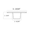 Lagun LAG-643 OEM Table Leg Floor Base - Recessed Mount