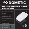 Dometic™ Fan-Tastic FA95 RV & Van Platinum Powered Roof Vent w/ Lighting, Stormhood, & Remote -  Black