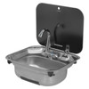 Dometic™ SMEV VA8005 RV Square Kitchen Sink Combo w/ Glass Lid and SUP-542 Faucet