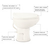 Dometic™ Platinum 420 Tall Elongated Gravity Flush Toilet - Porcelain - Foot Flush - White