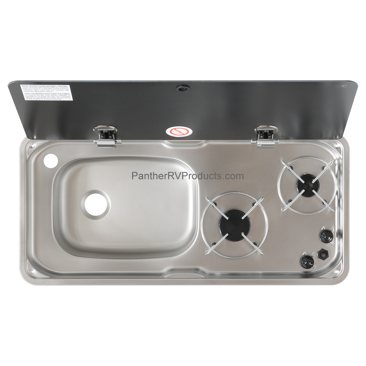 Suburban CAN Srl FL1780 (3049AST) 2Burner/Sink RV Propane Cooktop