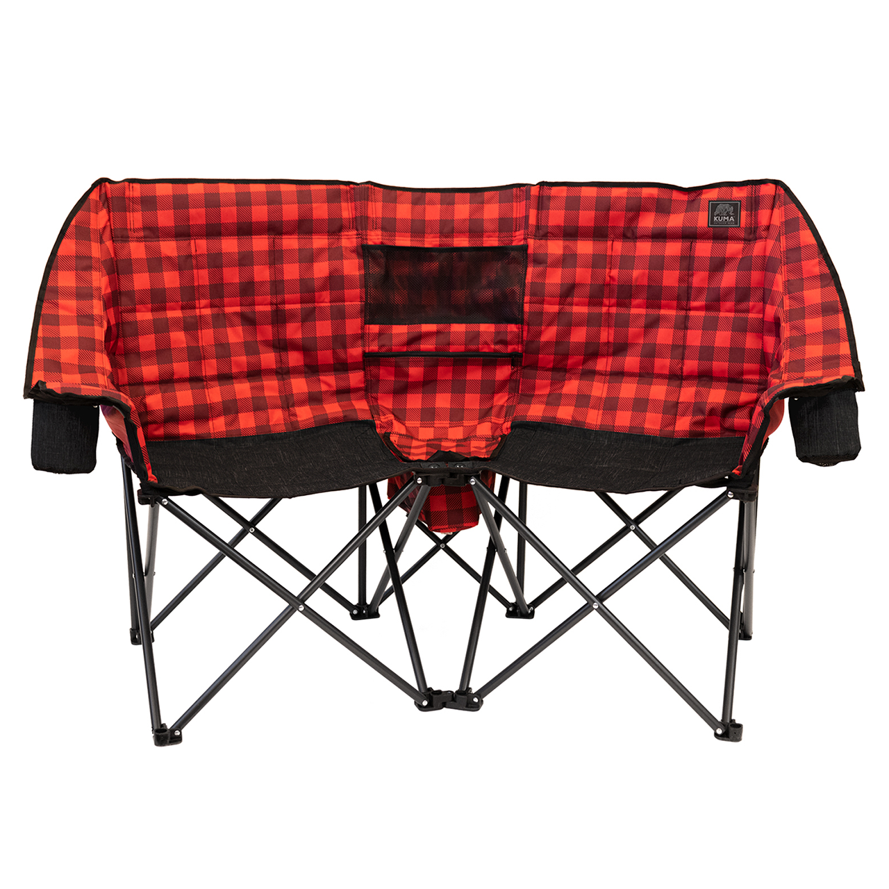 Kuma Outdoors 490RB Bear Buddy Cushioned Camping Chair Red/Black Plaid