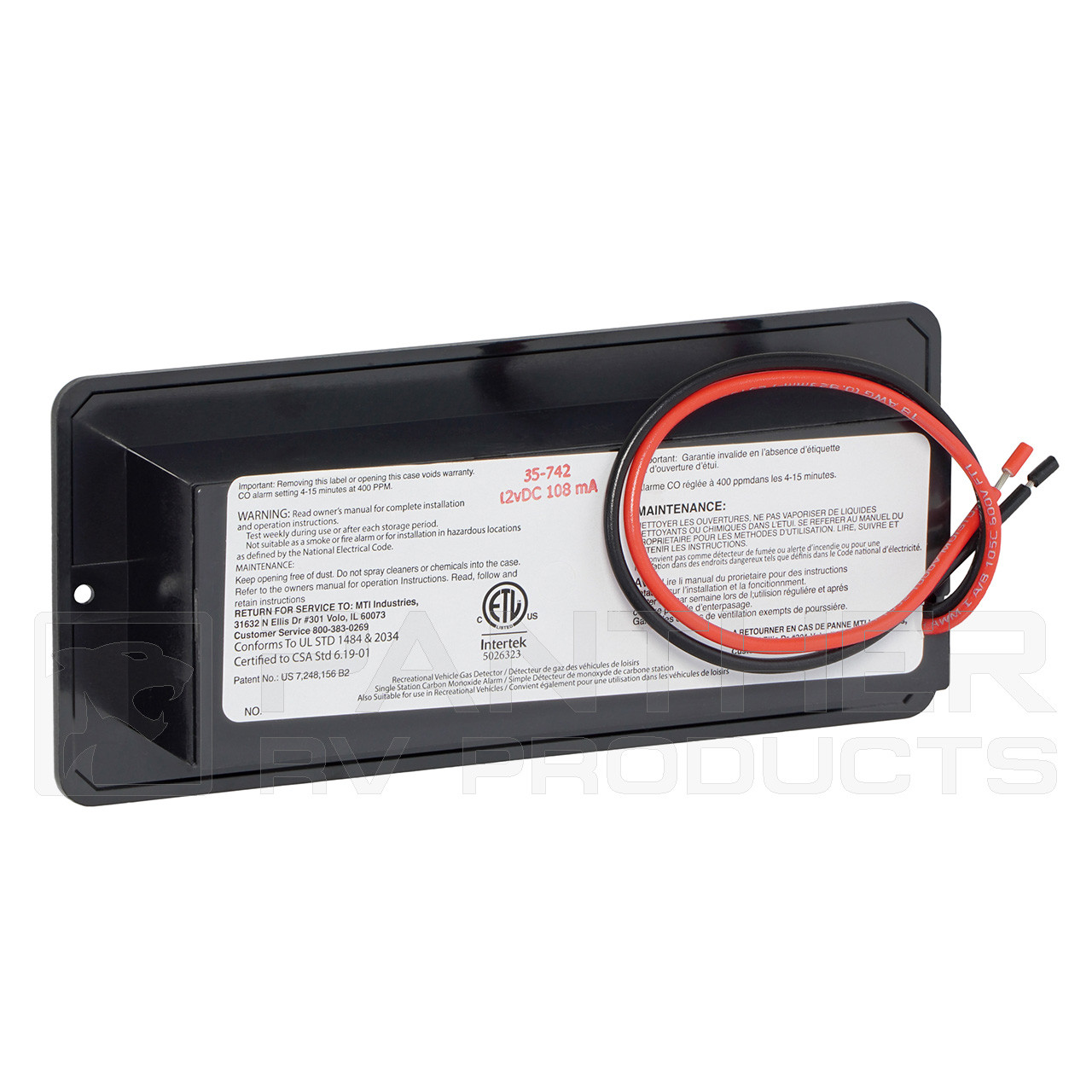 Safe-T-Alert 35-742-BL RV Carbon Monoxide / Propane Leak Detector