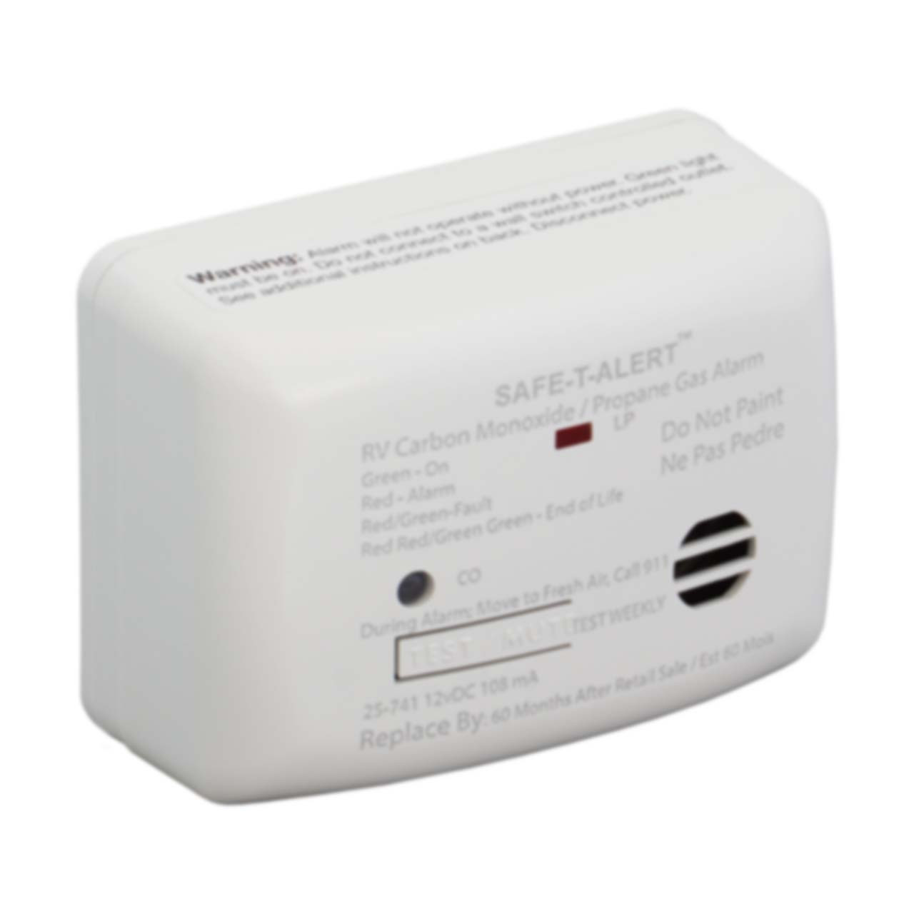 Safe-T-Alert 25-741-WT RV Mini Carbon Monoxide / Propane Leak