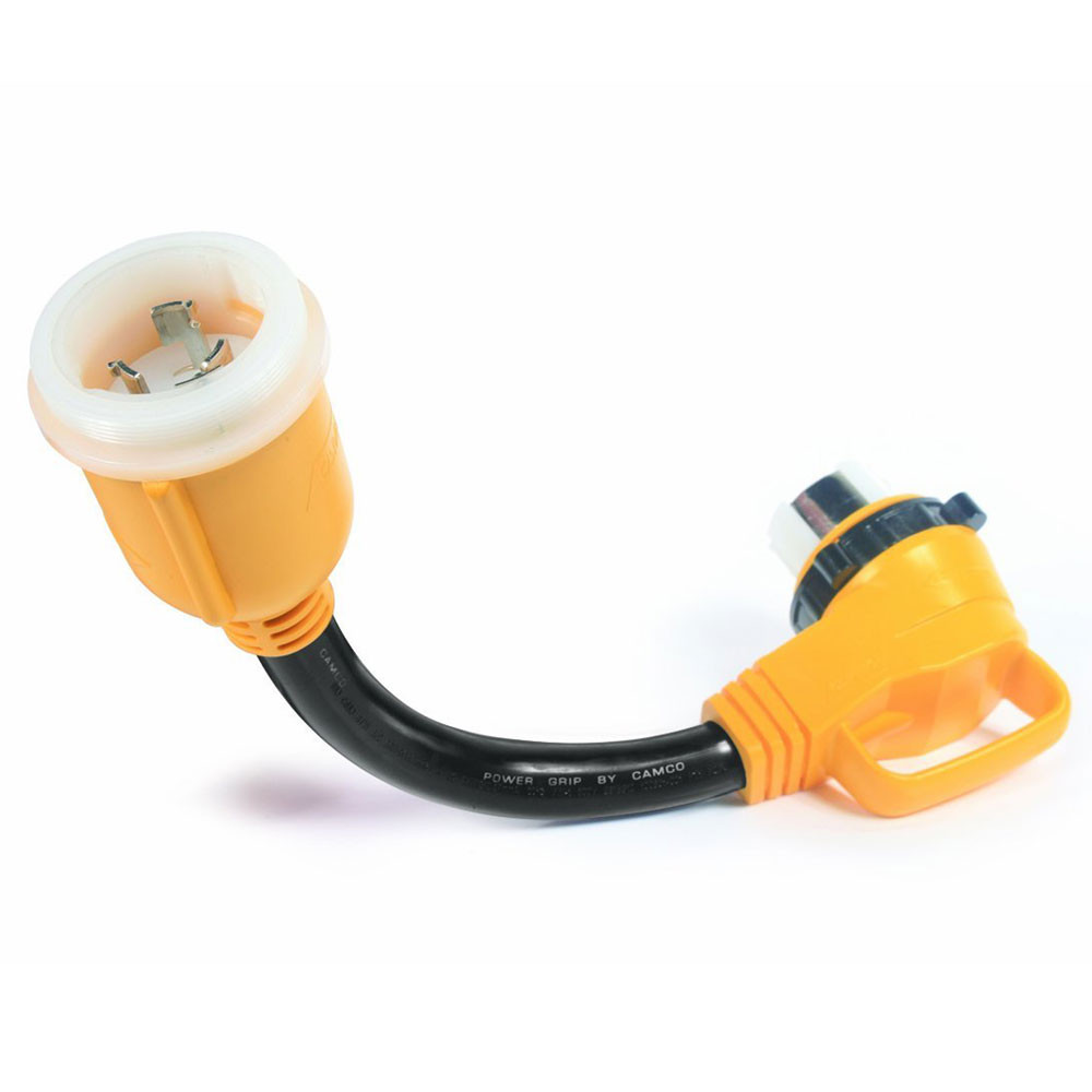 Camco 55572 RV/Marine Locking Electrical Power Cord Adapter - 50 Amp