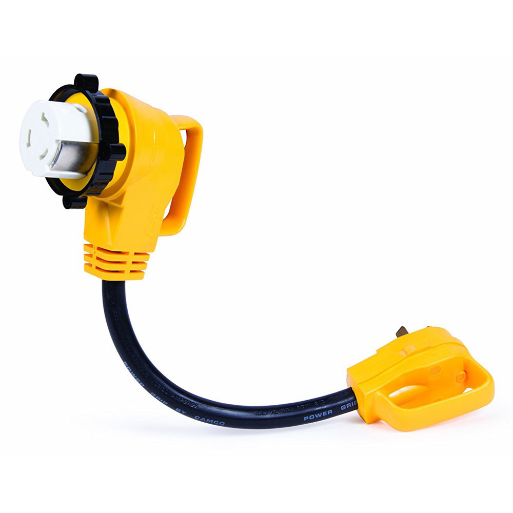 Camco 55582 RV/Marine Locking Electrical Power Cord Adapter - 50A