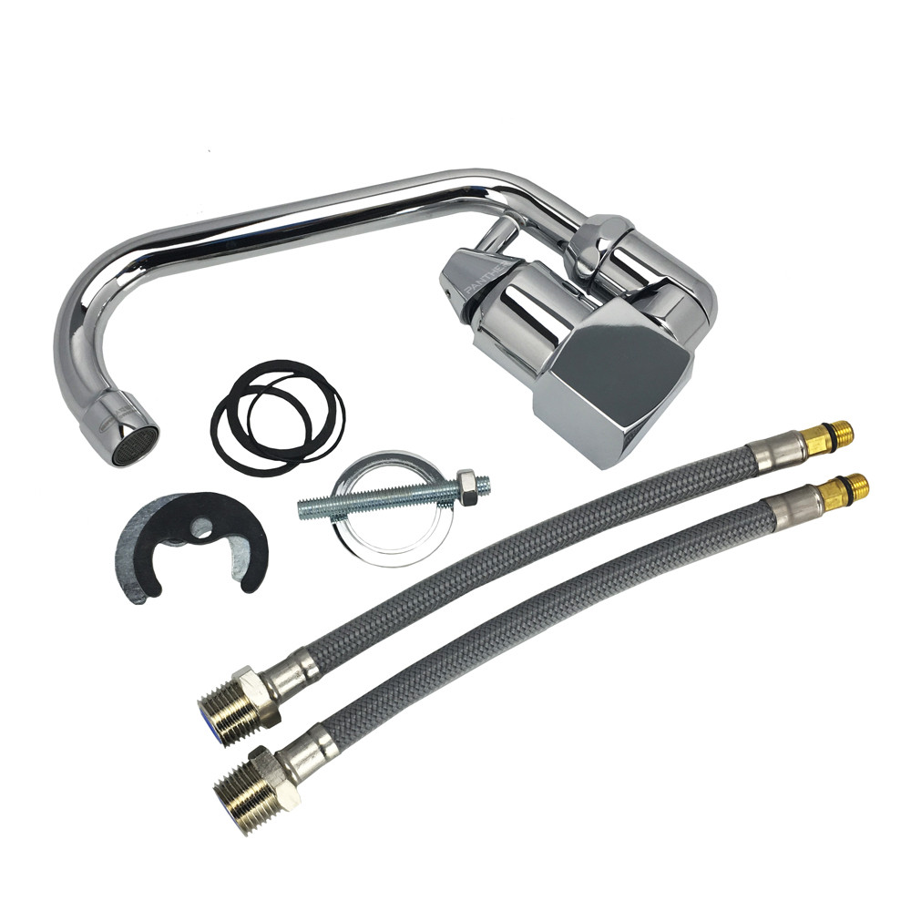 Dometic™ AC542 Fold-Down RV Kitchen Sink Faucet - Hot/Cold Mixer Tap