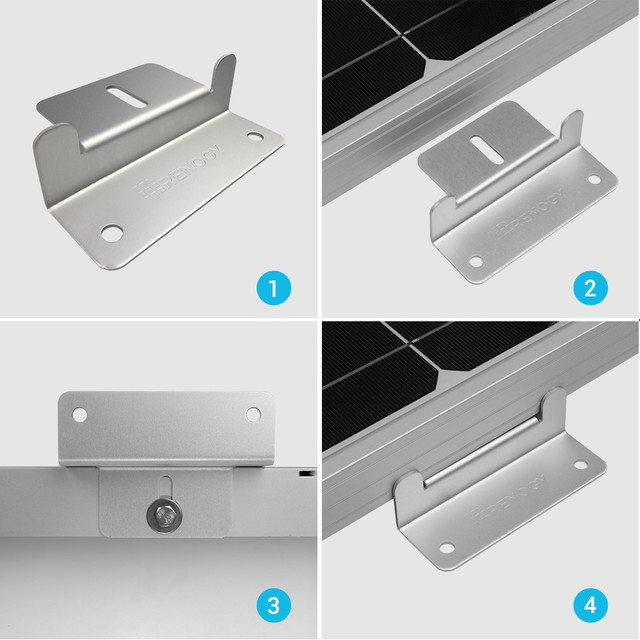 Renogy RNG-MTS-ZB RV Solar Panel Mounting Z Brackets - Set of 4