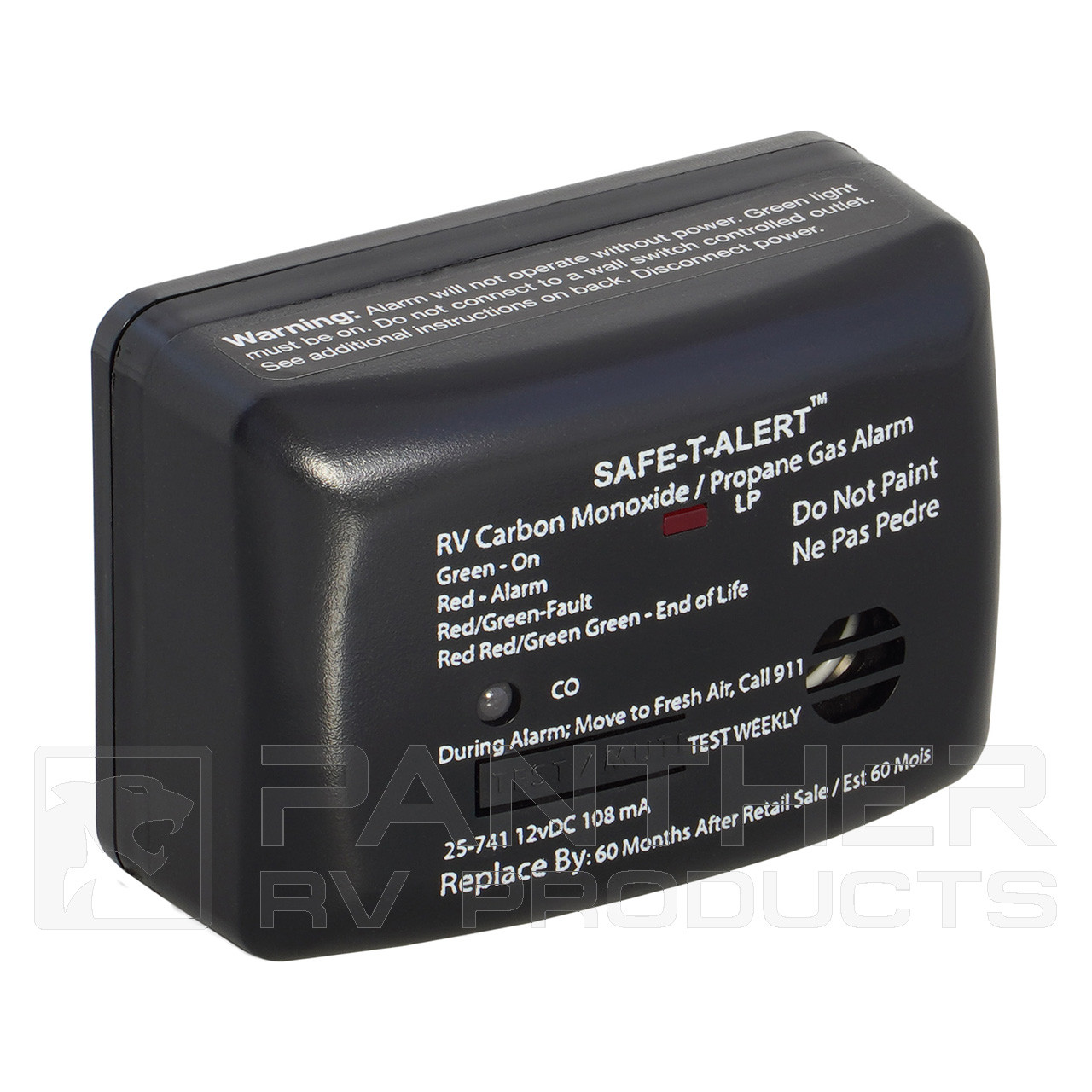 Safe-T-Alert 25-741-BL RV Mini Carbon Monoxide / Propane Leak