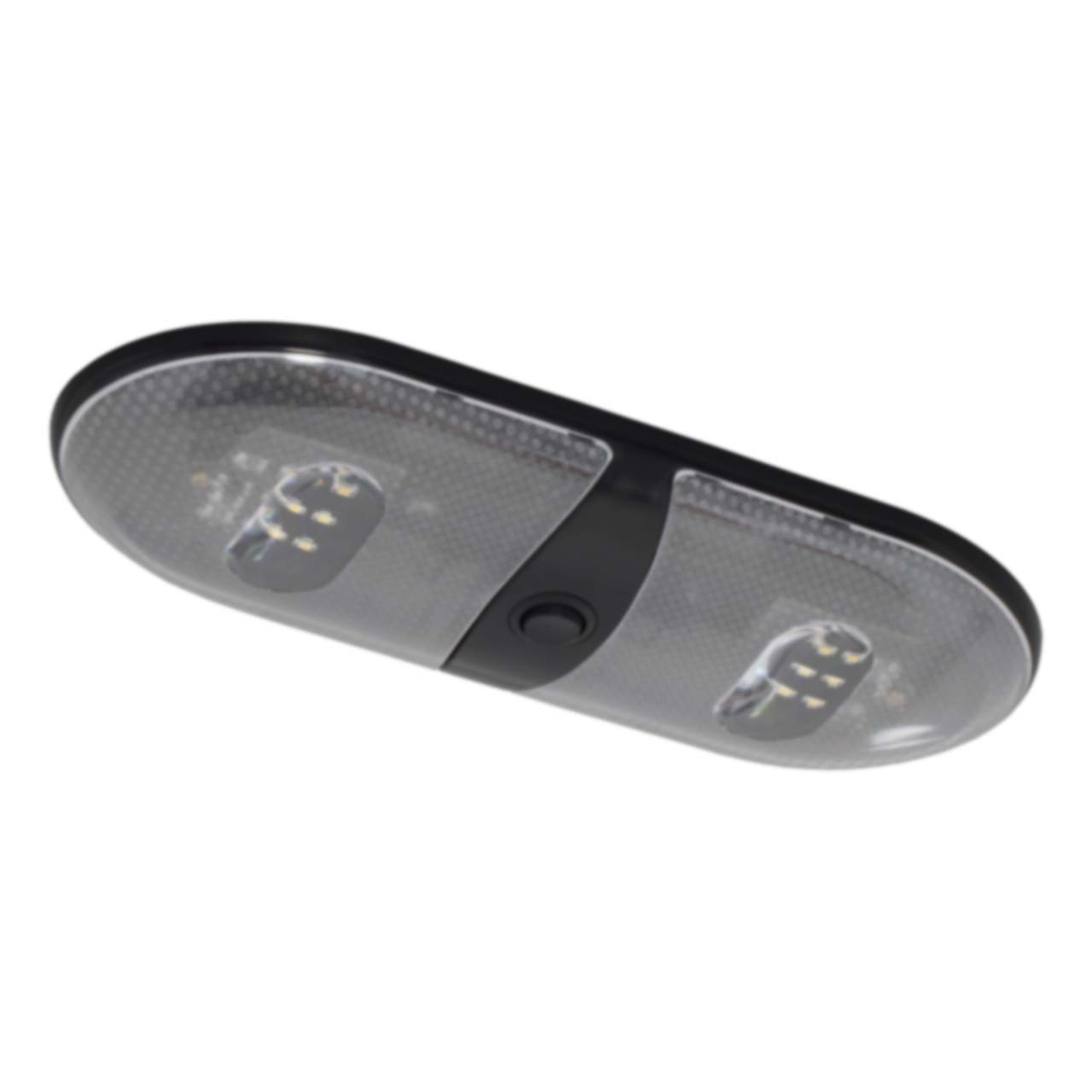 Kaper II L09-0132 RV LED Double Dome Ceiling Light - Black