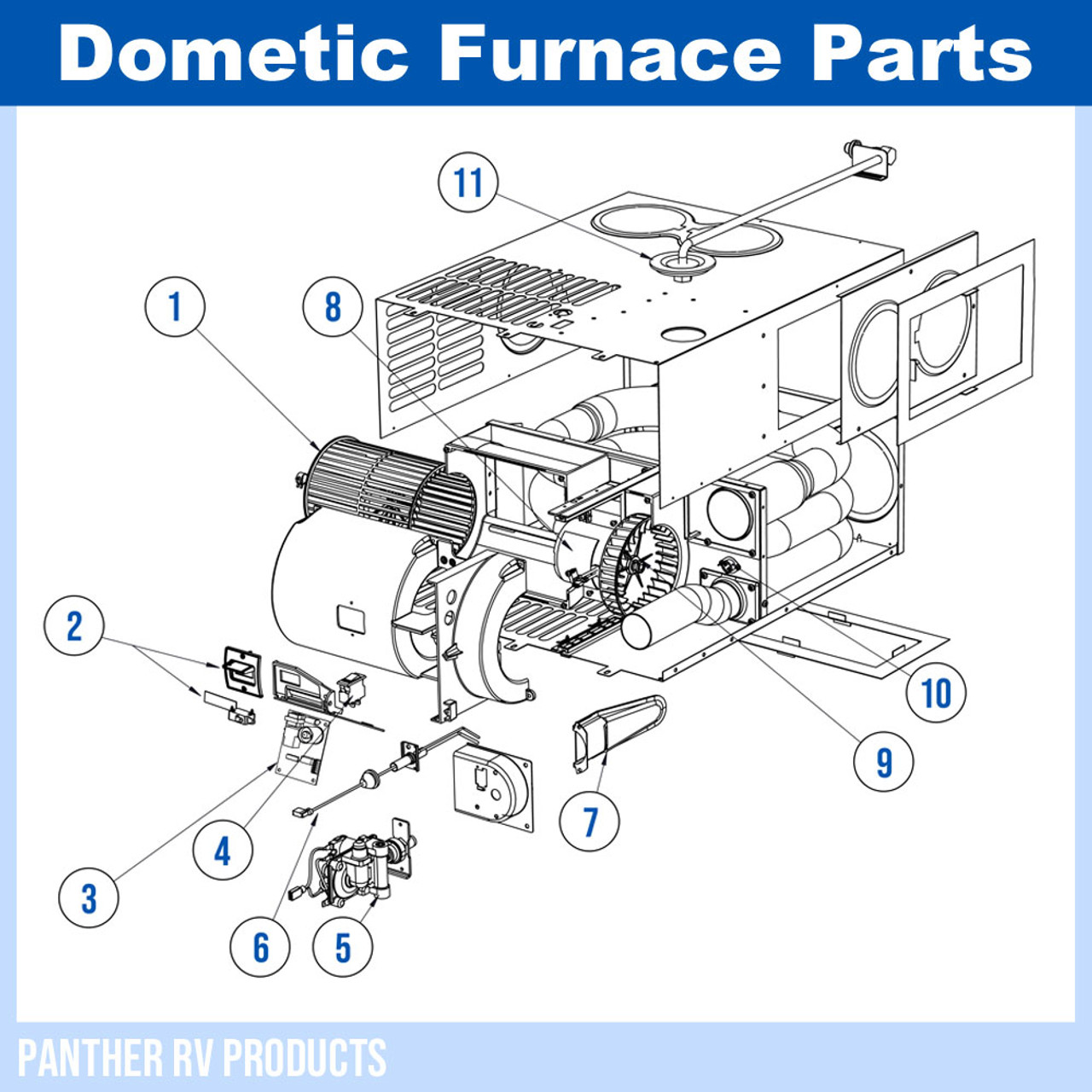 Dometic™ (Atwood) DFMD20 RV Mojave Propane Heater / Furnace 20K Parts