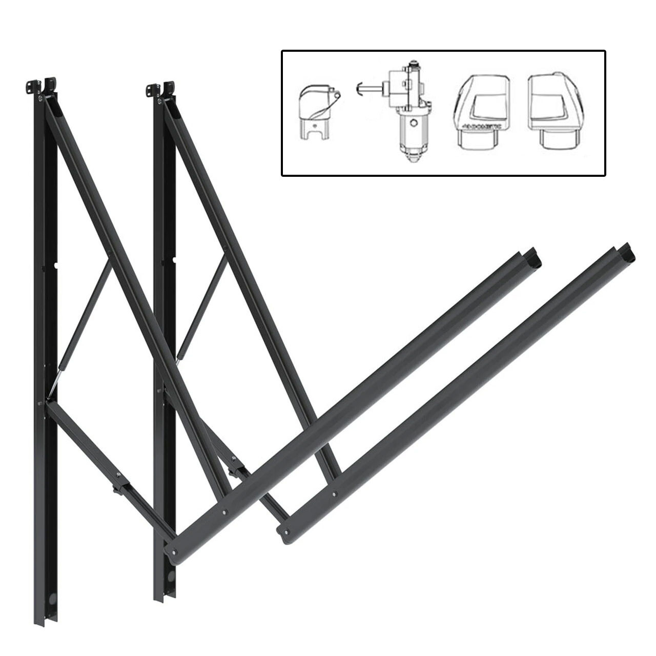White Power RV Awning Replacement Front Channel 64.25" With Pins – Fits 9100/9200 Series