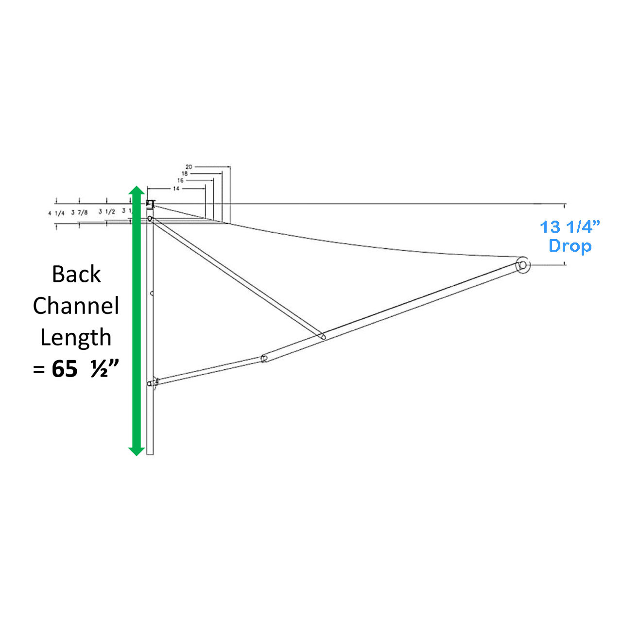 Dometic™ A&E 8962002.400BL RV 9200 Power Awning Arm Hardware Kit