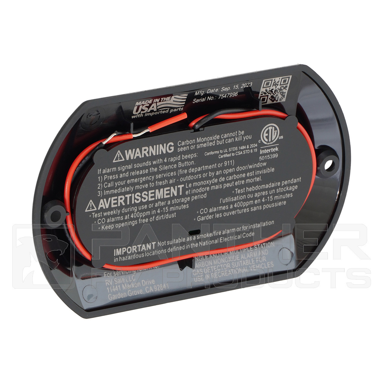 RV Safe RVCOLP-2B RV Carbon Monoxide / Propane Leak Detector / Alarm