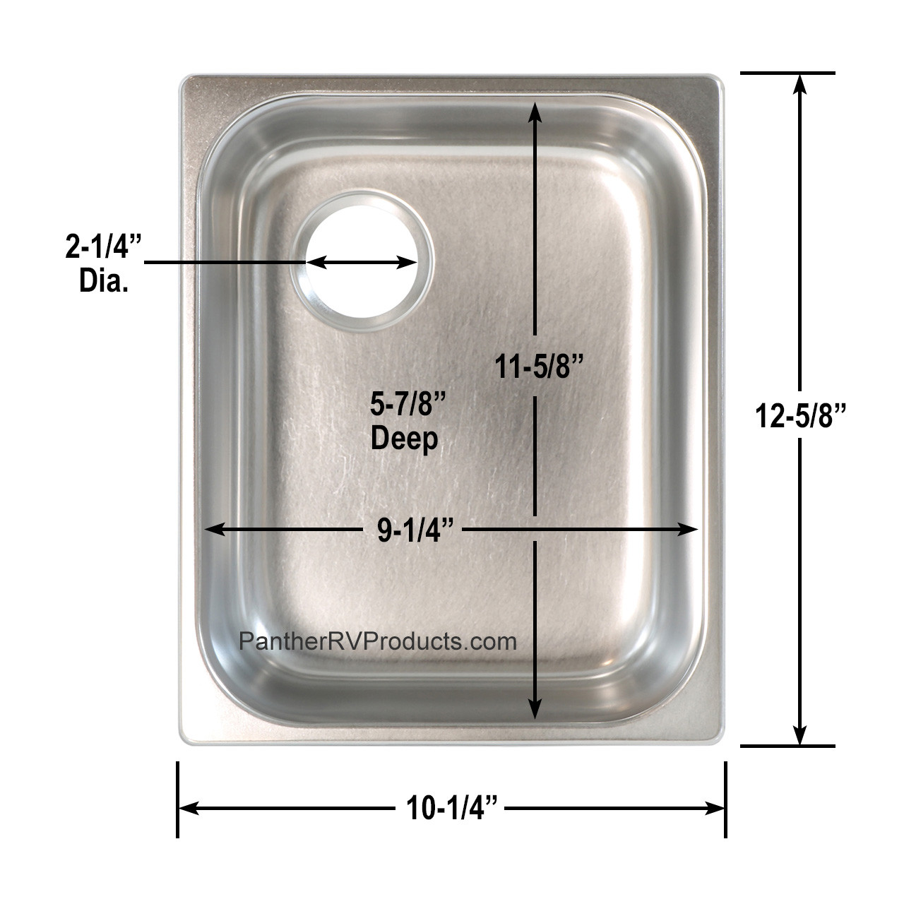 CAN Srl LA1400 RV Compact Rectangular Kitchen Sink - S/S