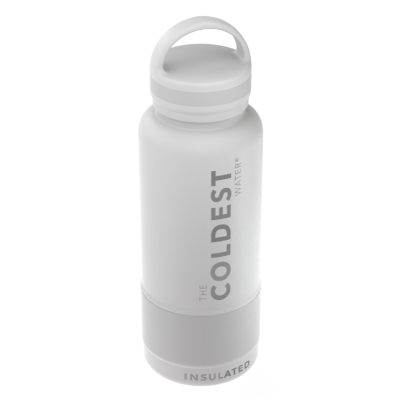 Coldest Sports Water Bottle - Leak Proof, Double Walled, Stainless Steel Cold & Hot Bottle, Thermo Mug ( Epic White, 32 oz)