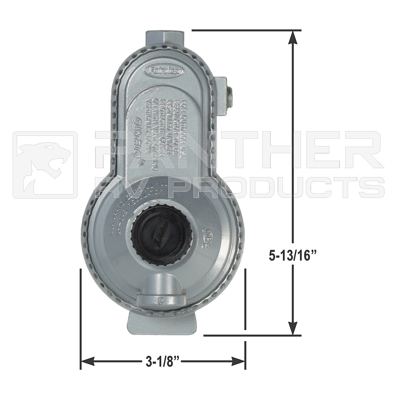 JR Products 07-30365 LP Dual-Stage Vertical Propane Regulator