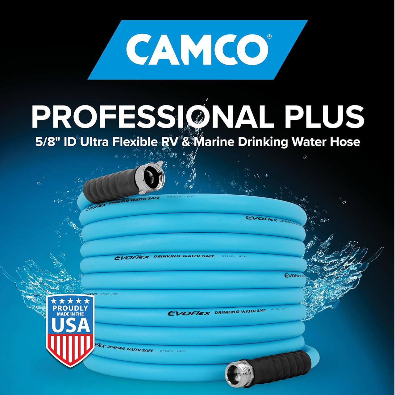 マルコクリエイトスリム Camco 22595 EvoFlex RV / Marine Drinking Water Hose - 35'