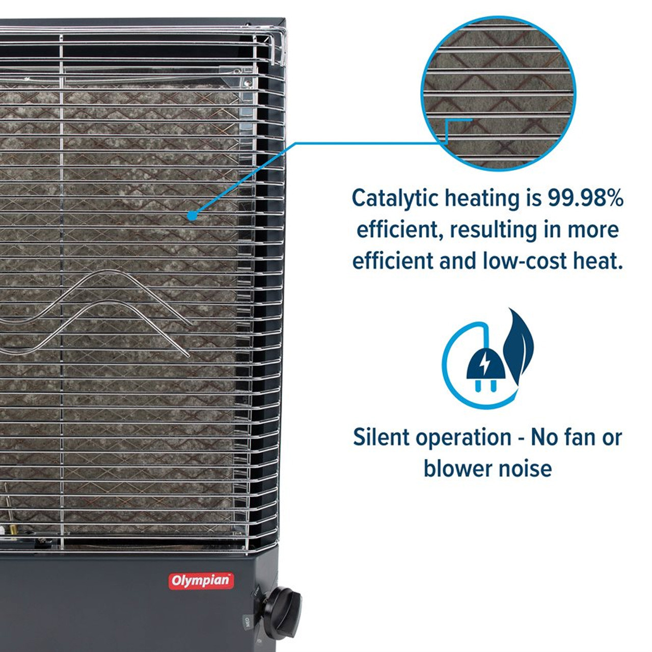 Camco 57351 RV Olympian Wave 8 Catalytic Propane Space Heater