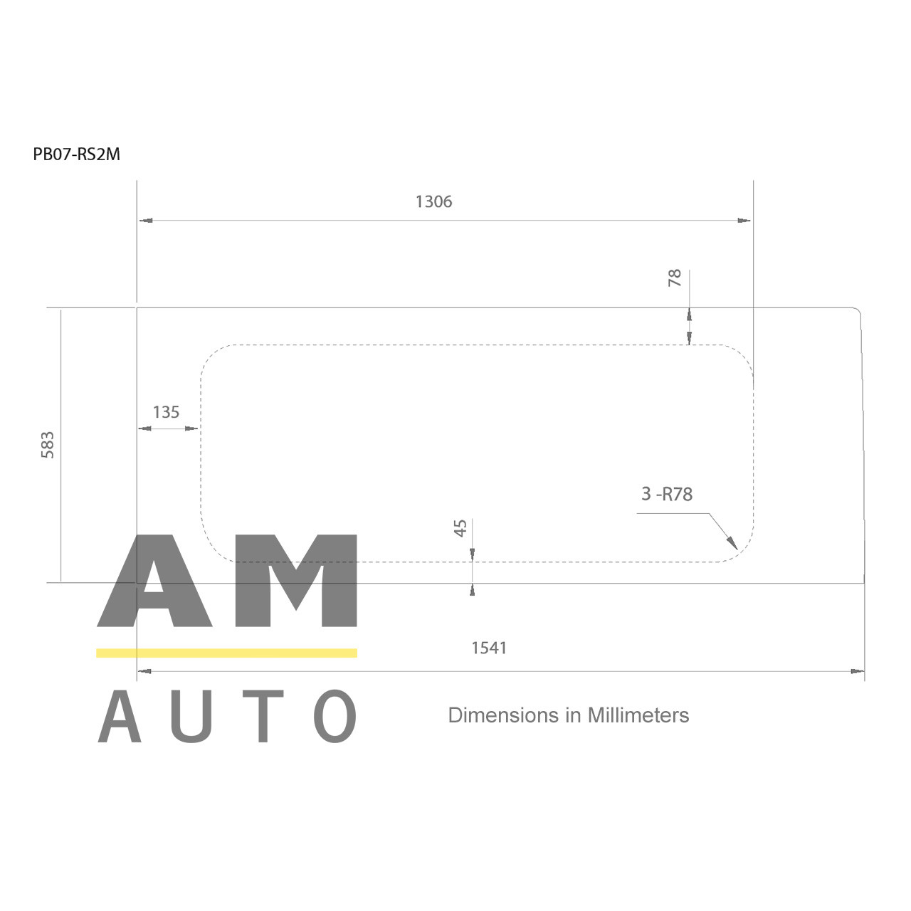 RUMI様　OP mサイズ AM Auto PB07-RS2M RAM ProMaster Passenger's Side Rear Quarter