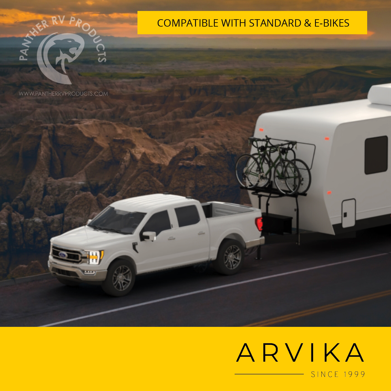 Arvika 7002AF Travel Trailer A Frame Bike Rack 2 Bikes
