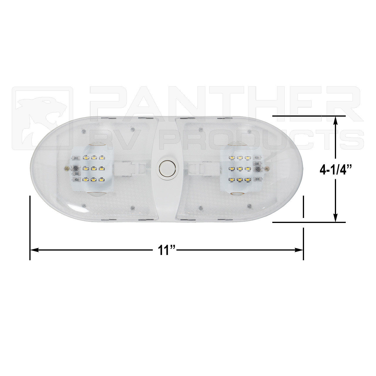 Kaper II L09-0111 LED Thin Double Dome Ceiling Light Fixture - 5500K
