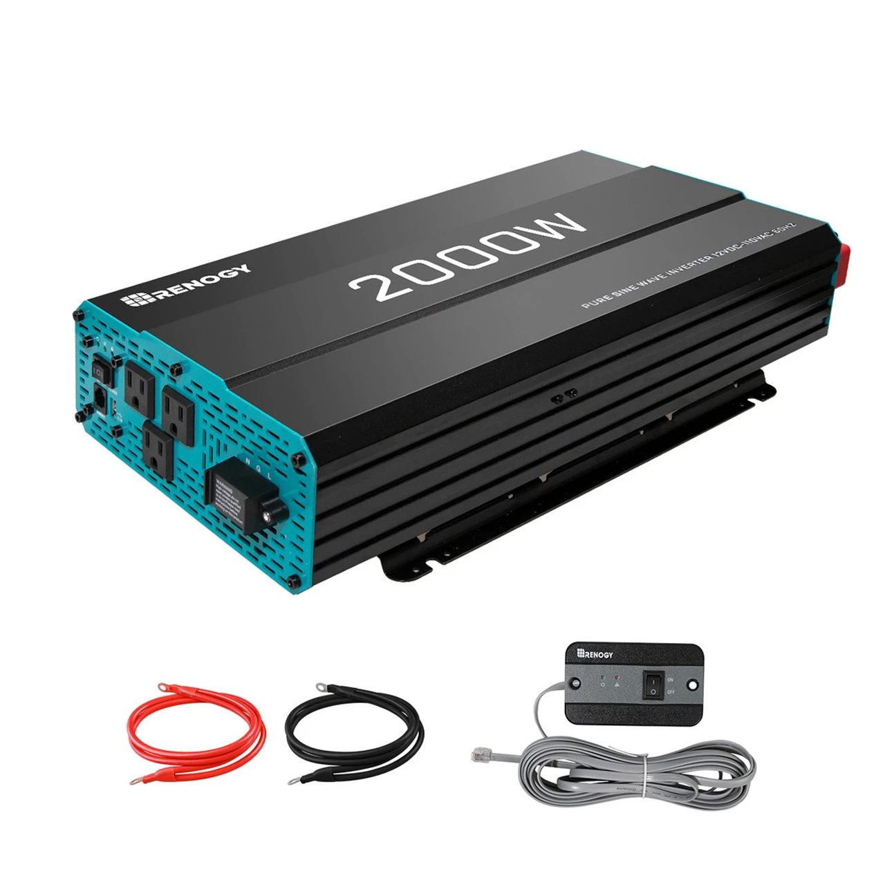 Renogy RNG-INVT-2000 RV DC to AC Pure Sine Wave Power Inverter 