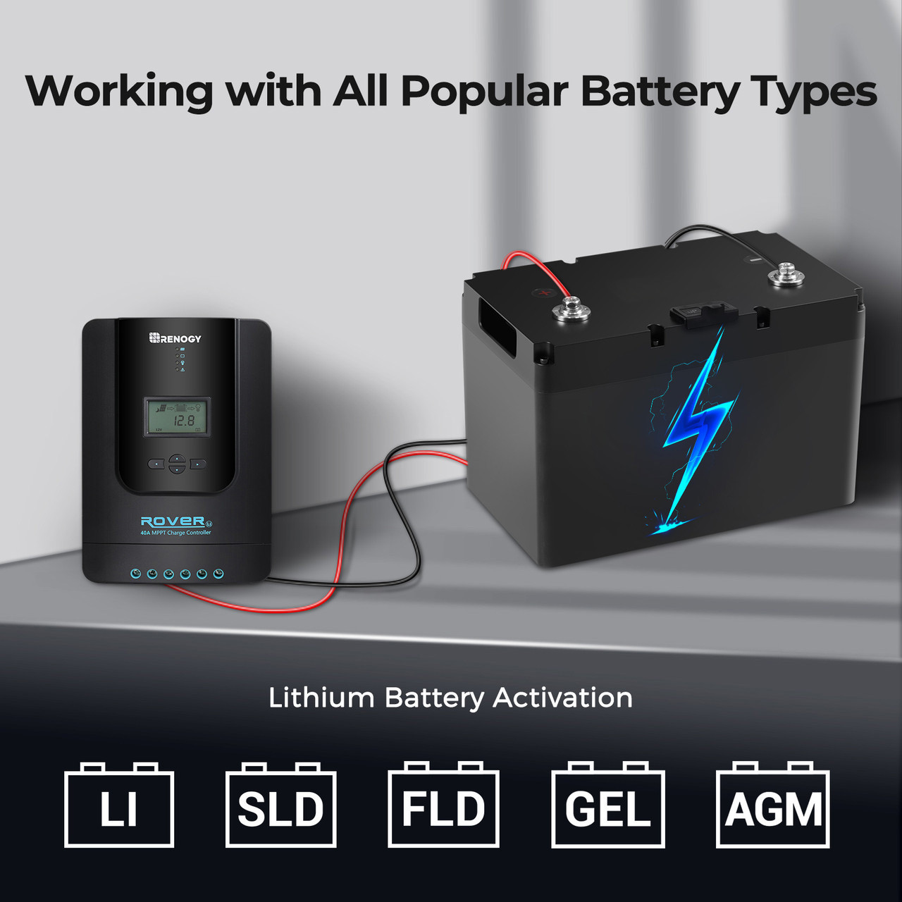 Renogy RNG-CTRL-RVR40 Rover Li 40A MPPT Solar Power Charge