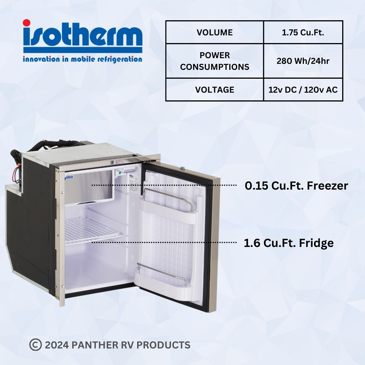 Isotherm C049RNGIT Cruise 49 Clean Touch Electric Refrigerator