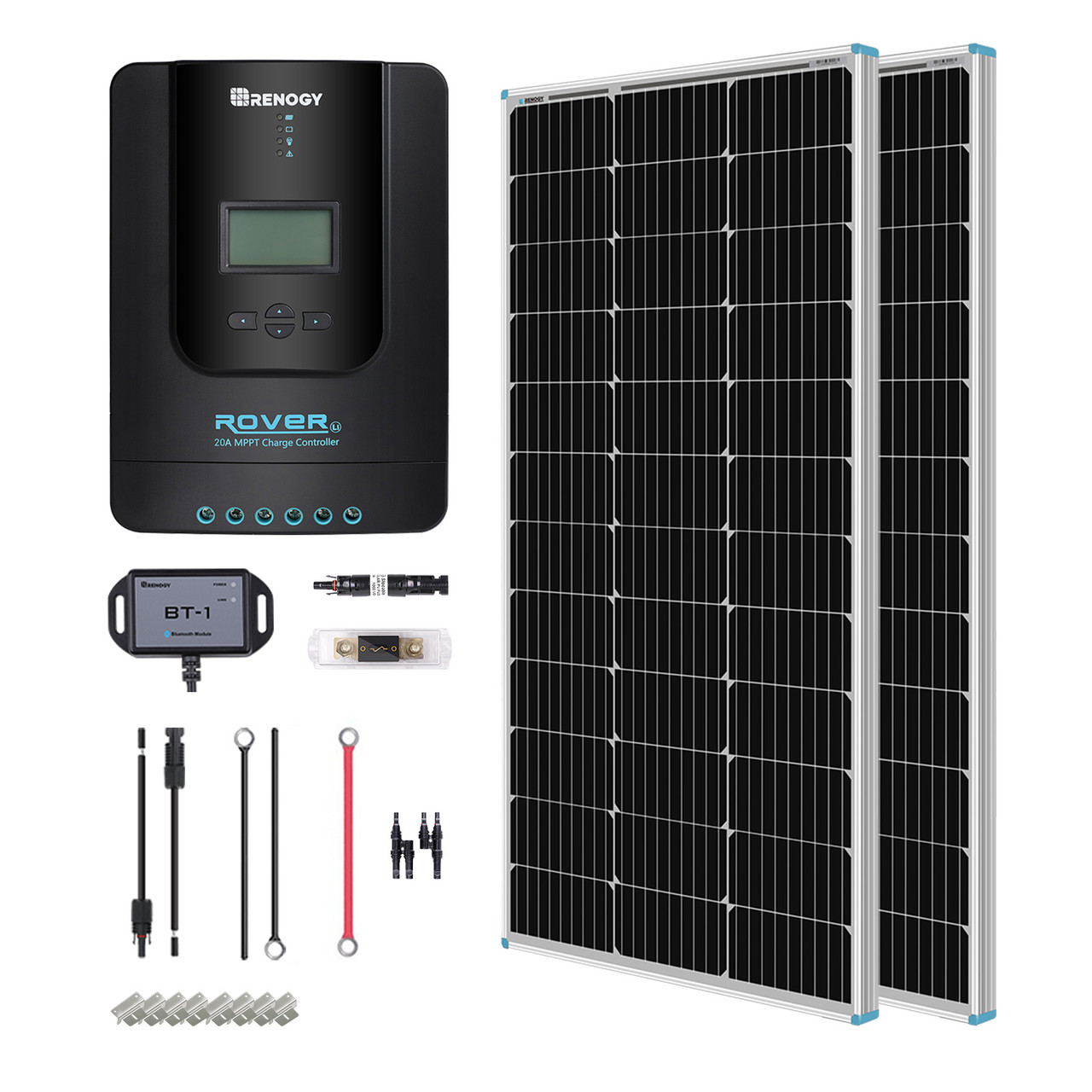 Renogy RNG-KIT-PREMIUM200D-RVR20 RV / Van Solar Power Kit - 200 Watt