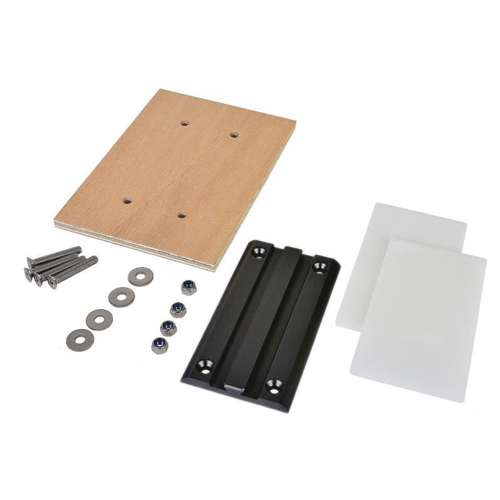 Leg Mount Lagun 06110 Dining Table Leg Mounting Bracket with Hardware - Black