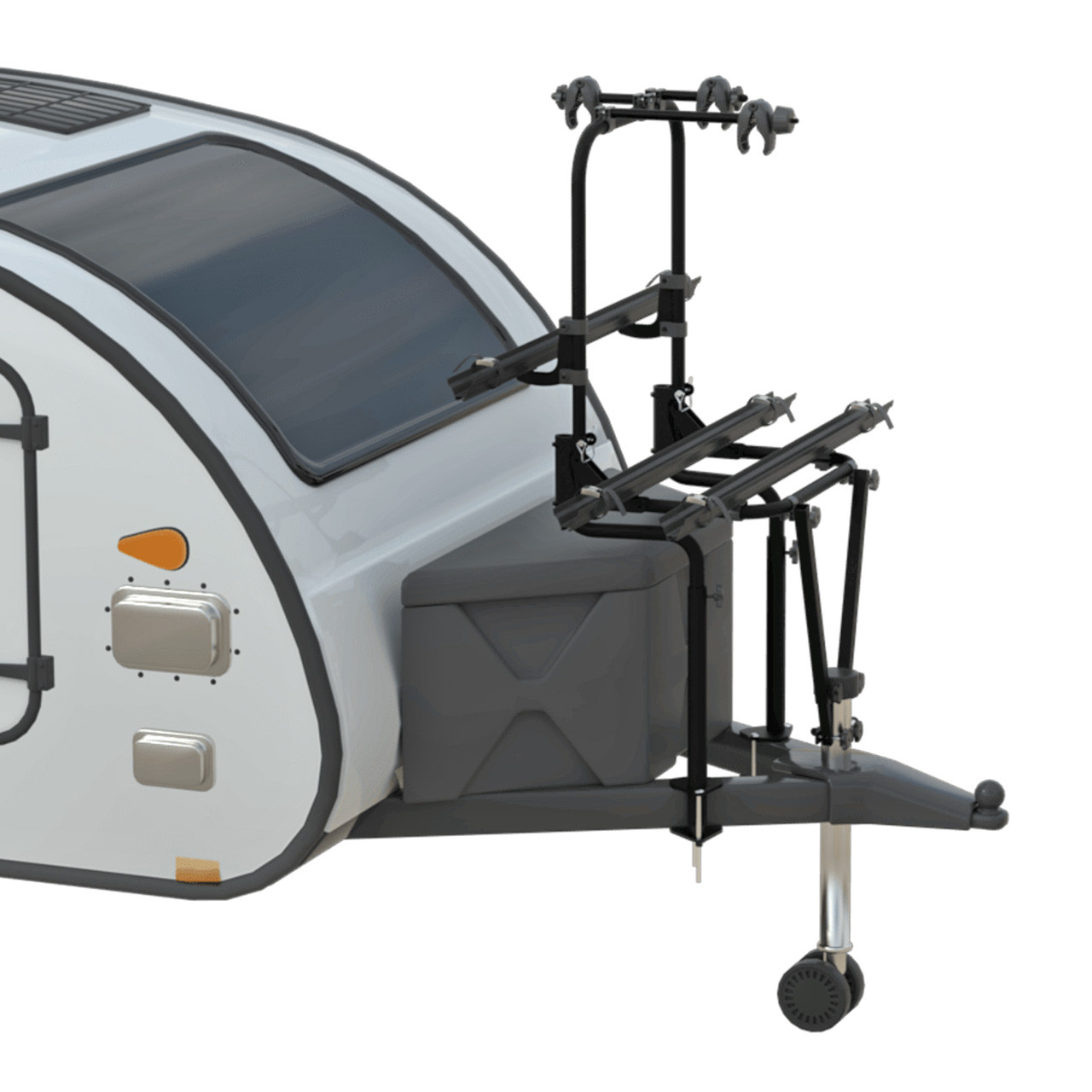 Arvika 7003AFT@B Teardrop Trailer A-Frame Bike Rack Bikes