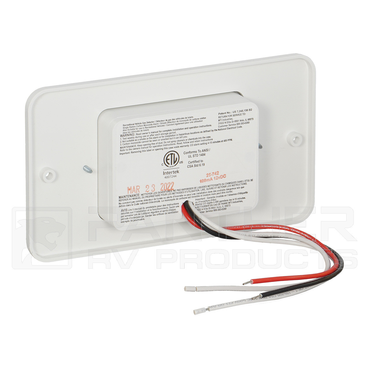 Safe-T-Alert 25-742-R-WH-TR-KIT RV Carbon Monoxide / Propane Leak ...