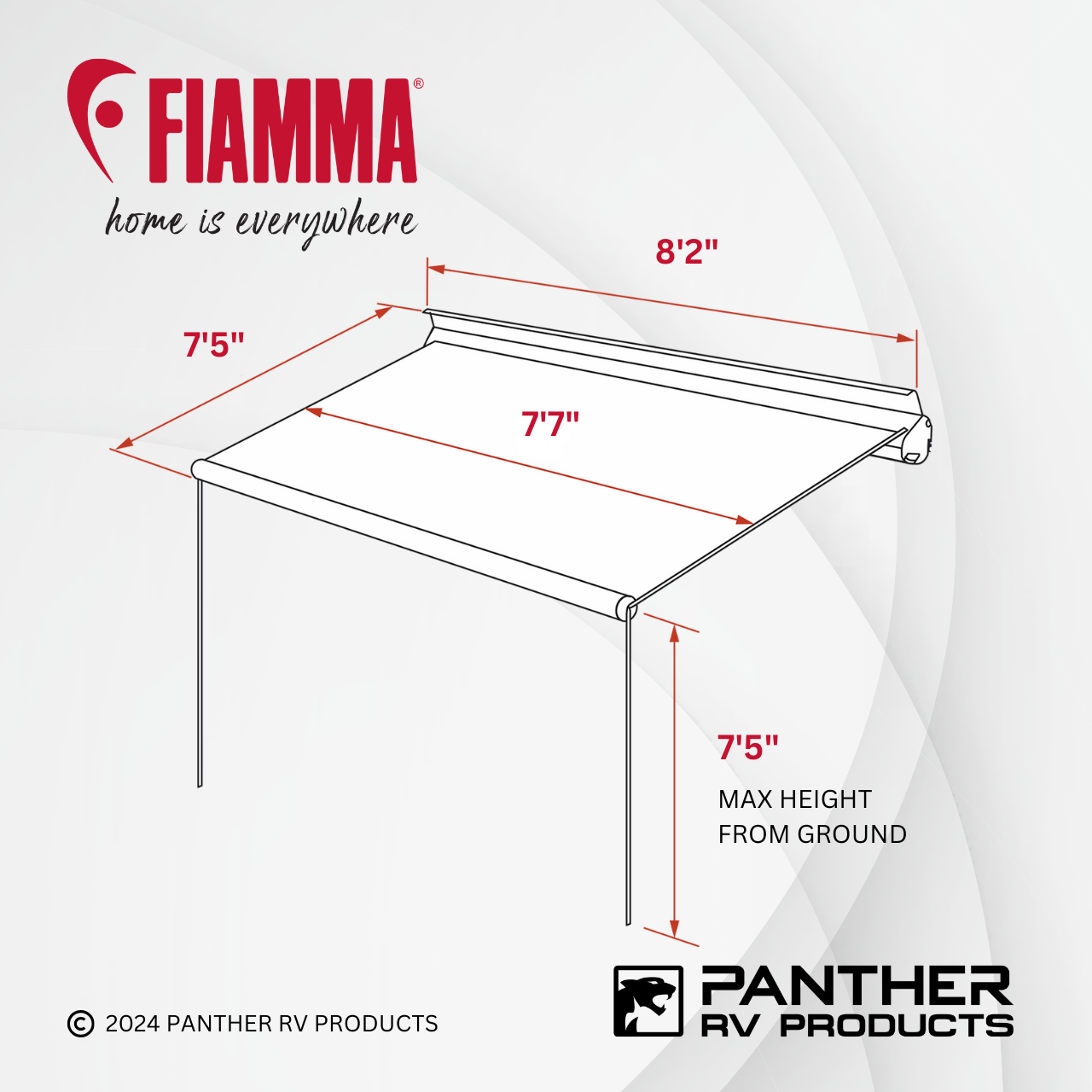 Fiamma® 06458B01R F35 Pro Camping Awning 250 (8'2